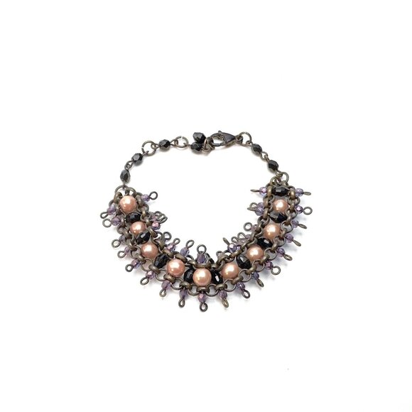 Erickson Beamon-Style 90s Bracelet — Pearl Punk Meets Gothic Romance — EUC - Picture 2 of 7